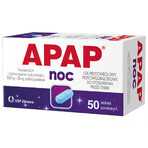 Apap Noc 500 mg + 25 mg, 50 comprimidos recubiertos con película