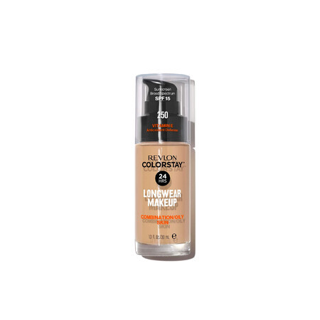 Revlon ColorStay, base para pieles mixtas y grasas, nº 250, Fresh Beige, con dosificador, 30 ml