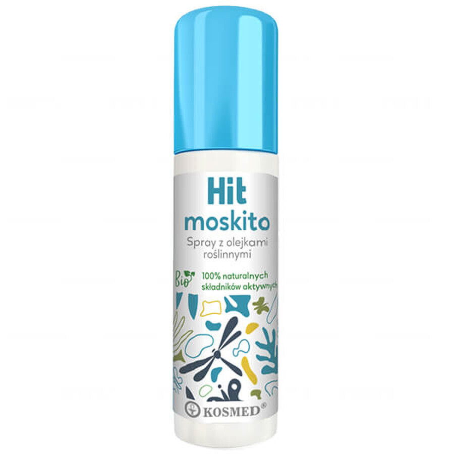 Kosmed Hit Moskito, spray contra mosquitos, garrapatas y jejenes, mayores de 1 año, 100 ml