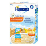 Humana Papilla de 5 cereales con plátano, leche, sin azúcares añadidos, a partir de 6 meses, 200 g