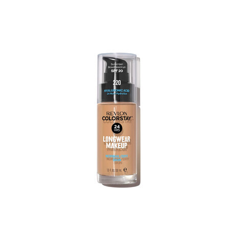 Revlon ColorStay, base para piel normal y seca, nº 220, Natural Beige, con dosificador, 30 ml