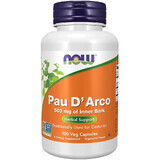 Now Foods Pau D'Arco 500 mg, lapacho, 100 cápsulas vegetales