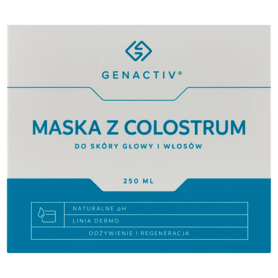 Genactiv, mascarilla de calostro para cuero cabelludo y cabello, 250 ml