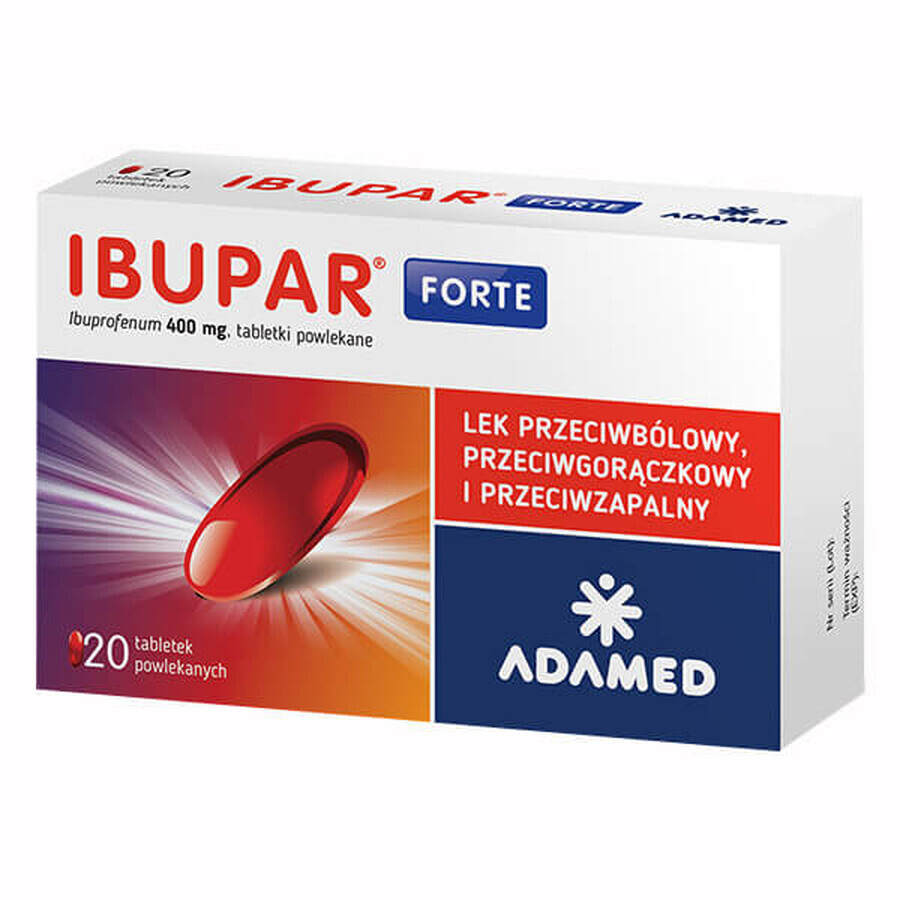 Ibupar Forte, 400 mg, 20 comprimidos recubiertos con película