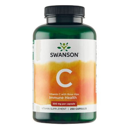 Swanson C, vitamina C 500 mg con rosa silvestre, 250 cápsulas