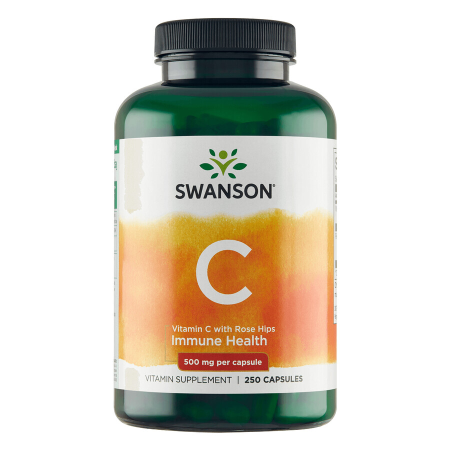 Swanson C, vitamina C 500 mg con rosa silvestre, 250 cápsulas