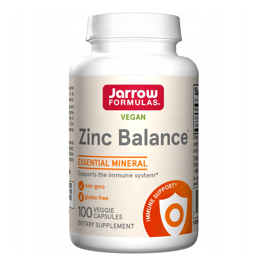 Jarrow Formulas Zinc Balance, zinc + cobre, 100 cápsulas