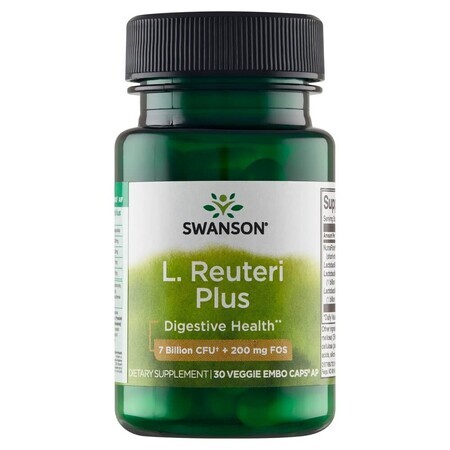 Swanson L. Reuteri Plus, 30 cápsulas vegetales