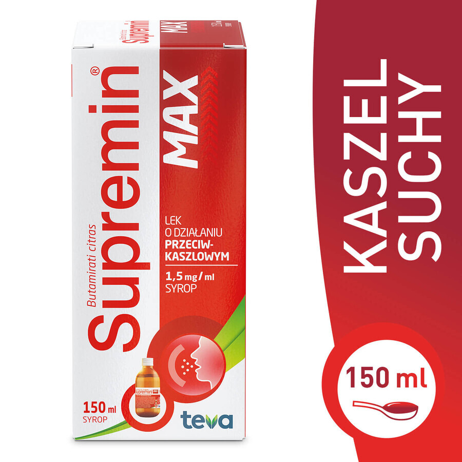 Supremin Max 1,5 mg/ml, siroop vanaf 3 jaar, 150 ml