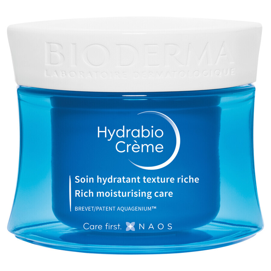 Bioderma Hydrabio Creme, reichhaltig strukturierte, feuchtigkeitsspendende Gesichtscreme, 50 ml