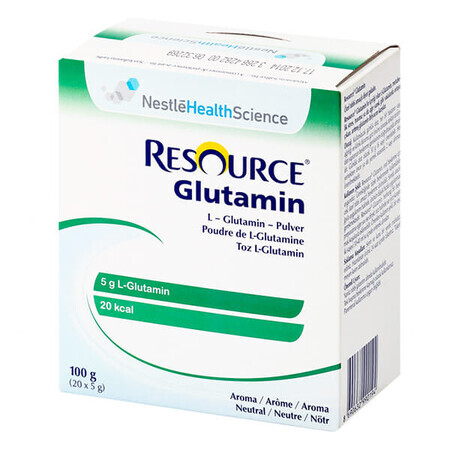 Resource Glutammina, preparazione aminoacidica, gusto neutro, 5 g x 20 bustine