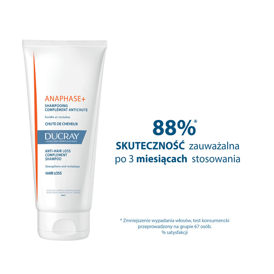 Ducray Anaphase+, champú contra la caída del cabello, fortalece y aporta volumen, 400 ml