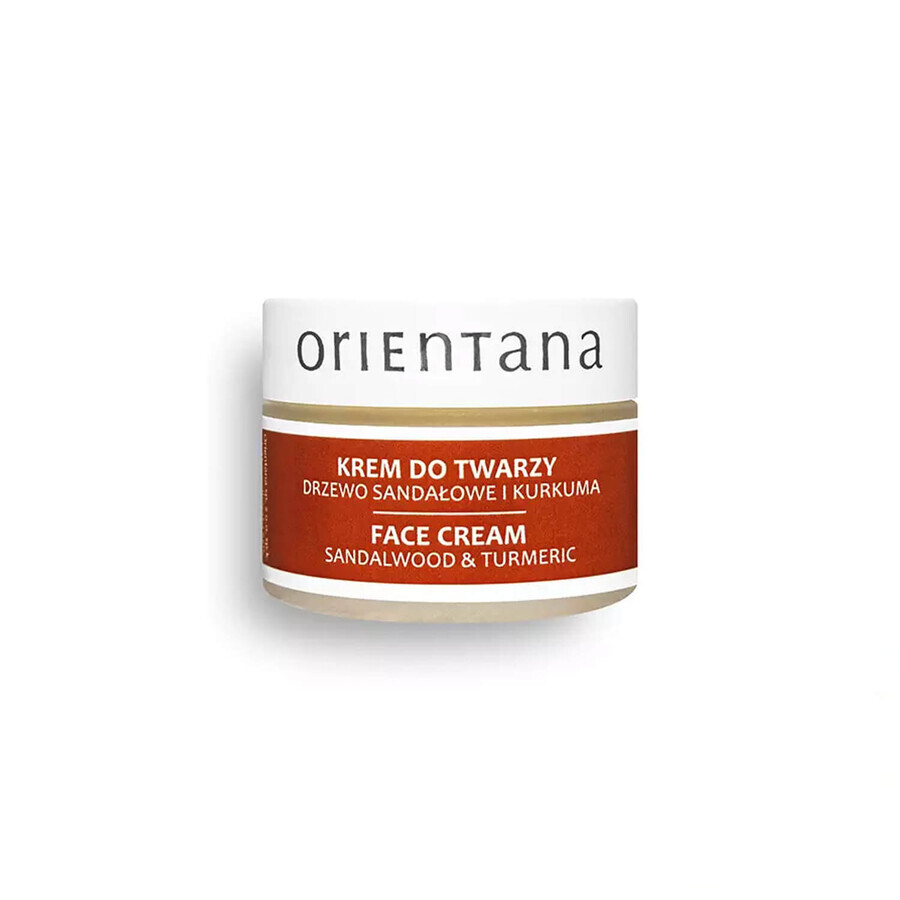 Orientana, cremă de față de zi și de noapte, lemn de santal și turmeric, 50 g