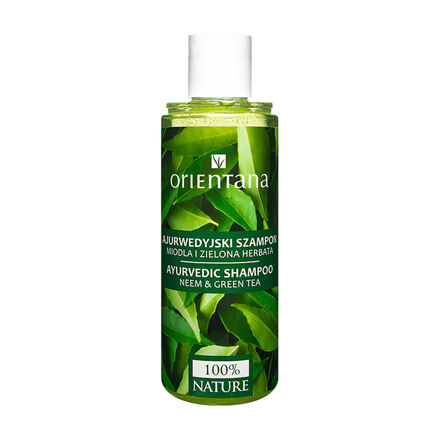 Orientana, champú capilar ayurvédico, neem y té verde, 210 ml