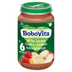 BoboVita Postre, manzana, plátano y frambuesa con gachas de maíz, después de 6 meses, 190 g