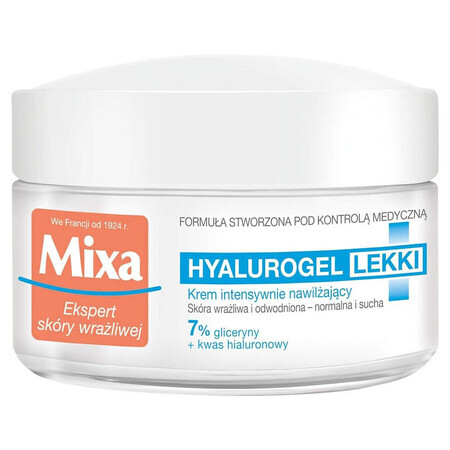 Mixa Hyalurogel, gel-crema hidratante 24h, piel normal y seca, 50 ml