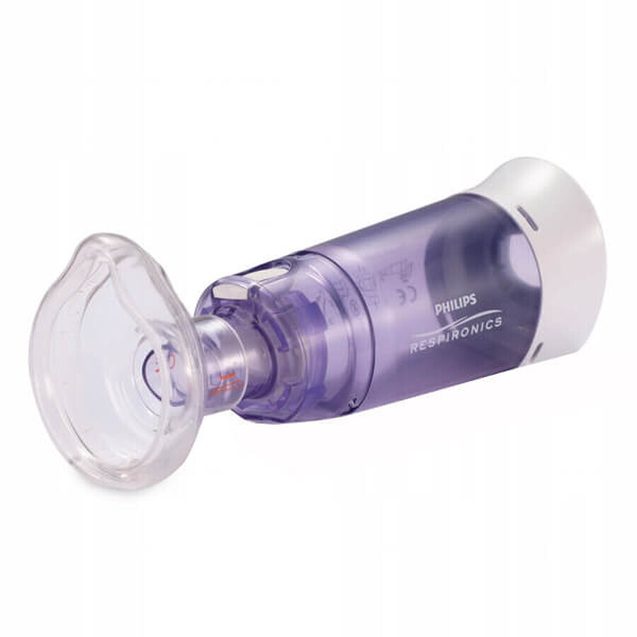 Philips OptiChamber Diamond, inhalatiekamer, antistatisch, met medium masker voor kinderen van 1-5 jaar