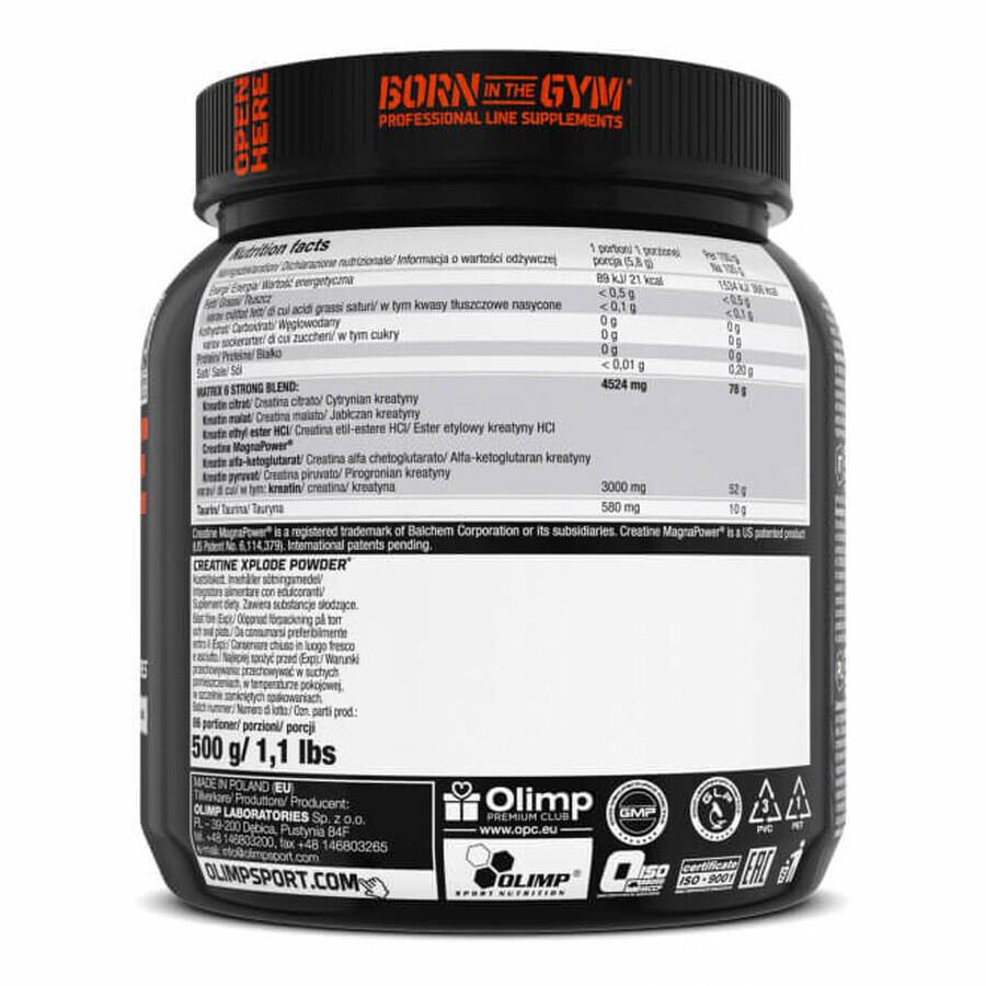 Olimp Creatine Xplode Polvo, sabor naranja, 500 g