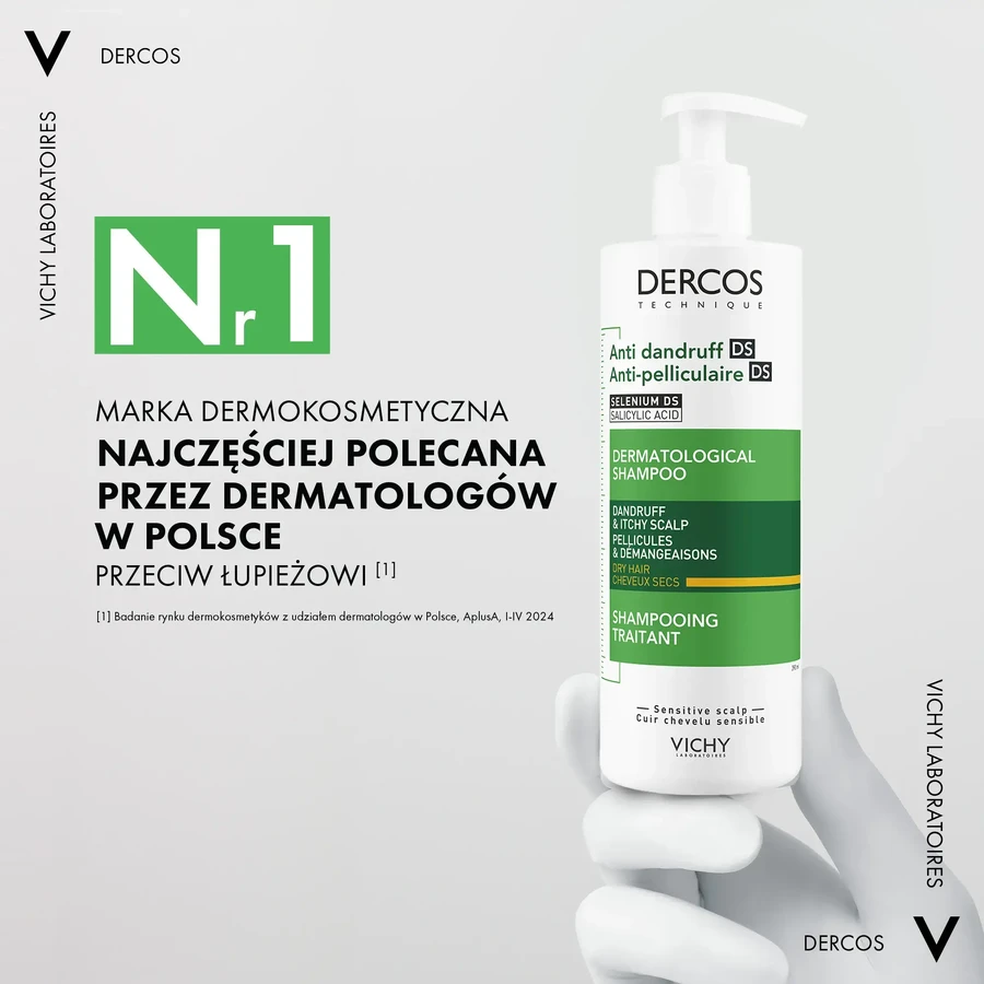 Vichy Dercos Anti Roos DS, antiroosshampoo, droog haar, 390 ml