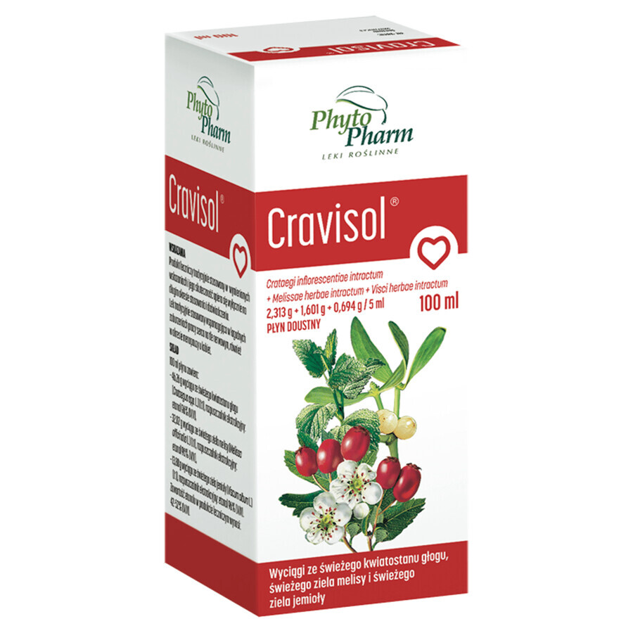 Cravisol (2,313 g + 1,601 g + 0,694 g)/5 ml, líquido oral, 100 ml