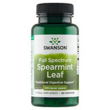 Swanson Full Spectrum Spearmint Leaf, menta verde, 60 cápsulas