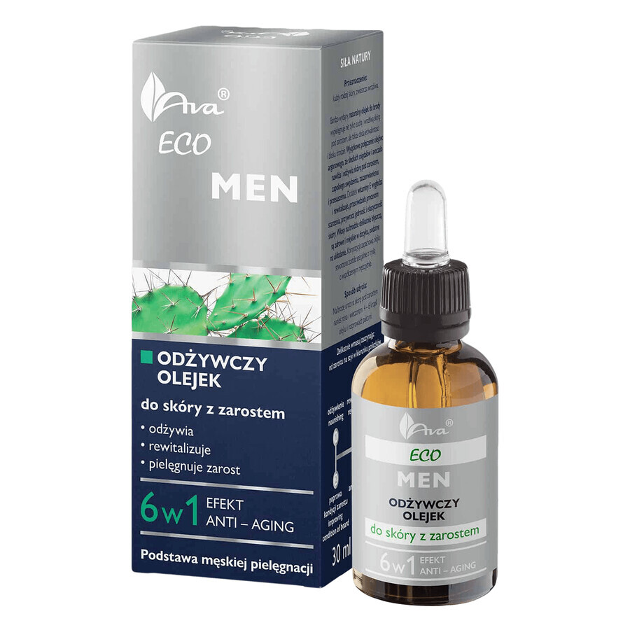 AVA Eco Men, aceite nutritivo para la piel de la barba, 30 ml