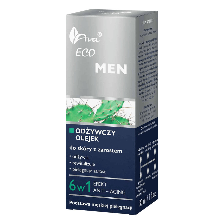 AVA Eco Men, aceite nutritivo para la piel de la barba, 30 ml