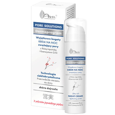 AVA Pore Solutions, crema rica que cierra los poros por la noche, 50 ml