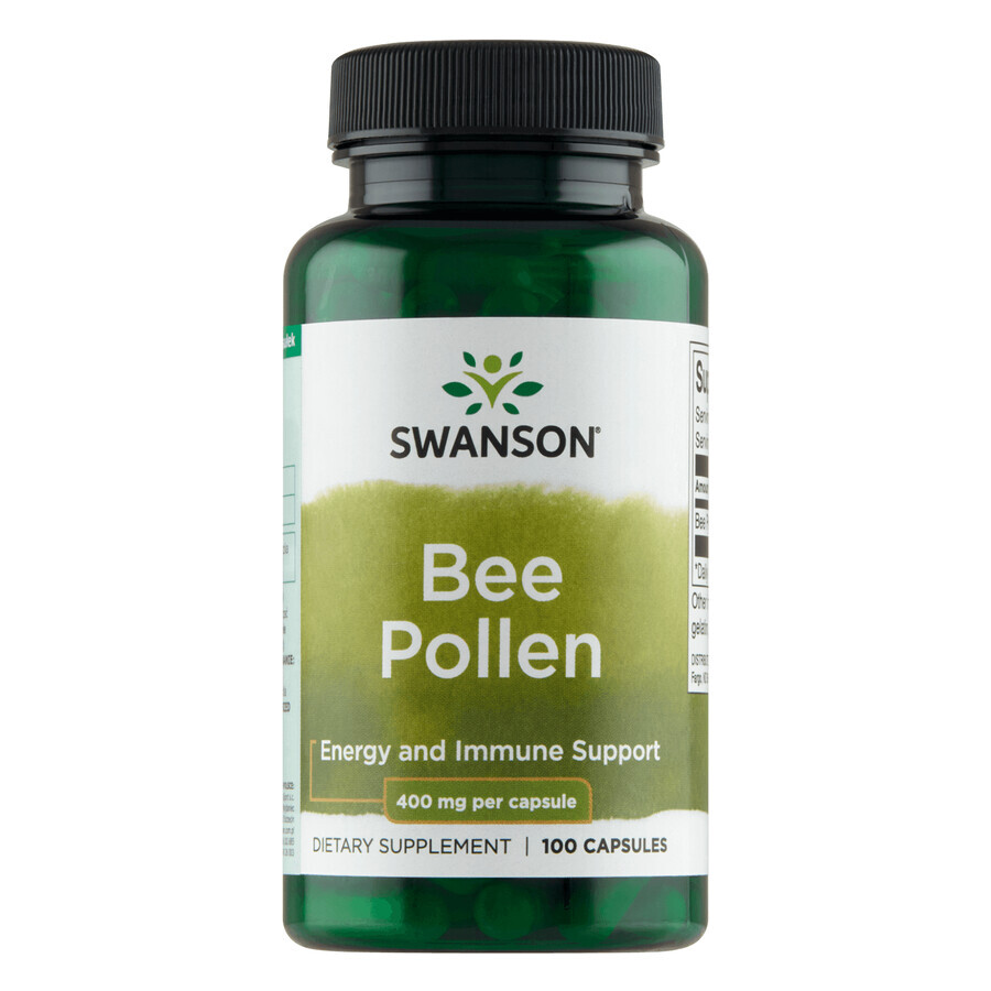 Swanson Bijenpollen, bijenpollen 400 mg, 100 capsules