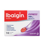 Ibalgin Express 400 mg, 10 cápsulas, Sanofi