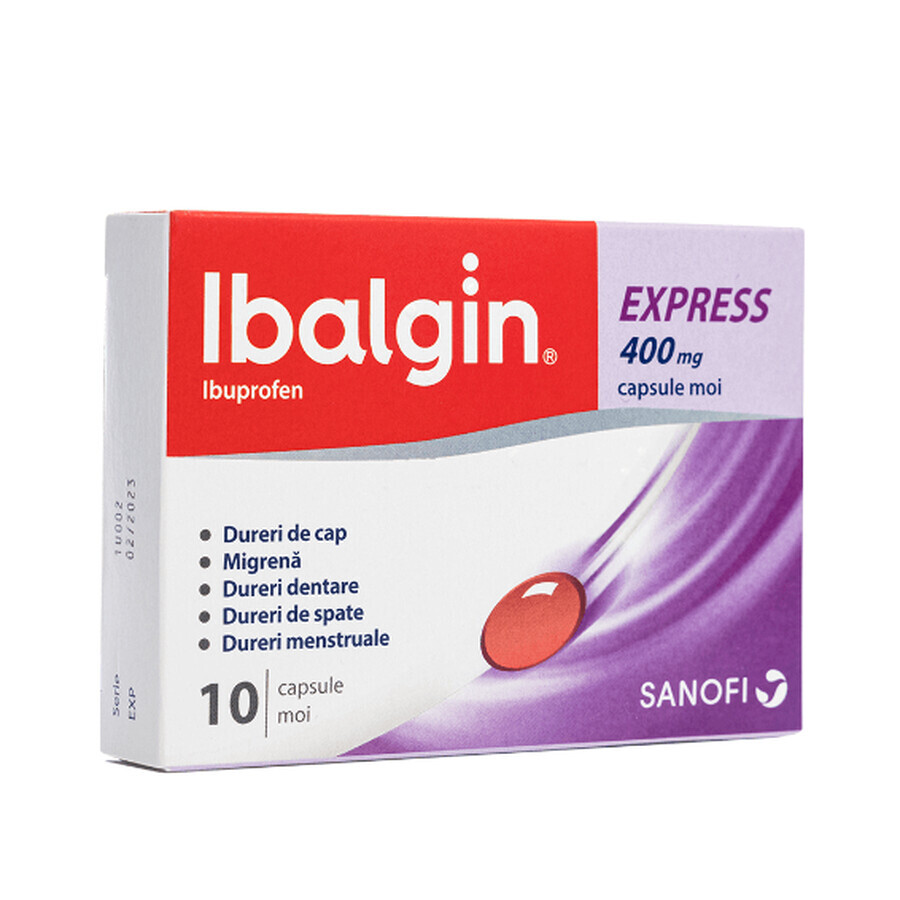 Ibalgin Express 400 mg, 10 gélules, Sanofi