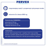 Fervex 500 mg + 200 mg + 25 mg, granulado para solución oral, 12 sobres