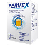 Fervex 500 mg + 200 mg + 25 mg, granulado para solución oral, 12 sobres