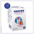 Fervex 500 mg + 200 mg + 25 mg, granulado para solución oral, sabor frambuesa, 12 sobres