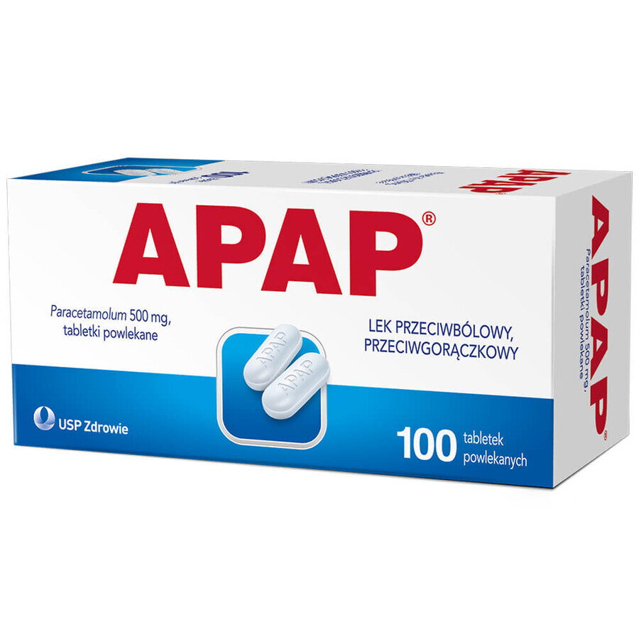 Apap 500 mg, 100 filmomhulde tabletten