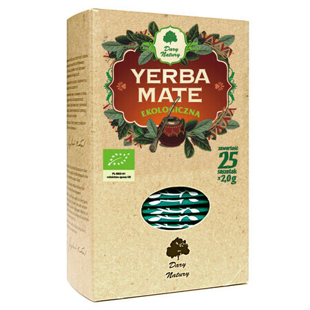 Darya Natury Yerba Mate, thé biologique, 2 g x 25 sachets