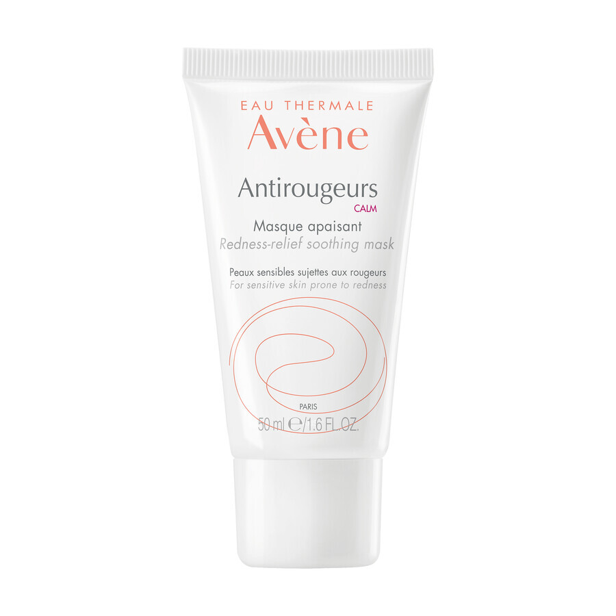 Avene Antirougeurs Calm, mască calmantă, piele sensibilă, vasculară, predispusă la roșeață, 50 ml