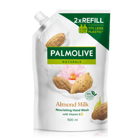 Palmolive, jabón líquido, leche de almendras, recambio, 500 ml