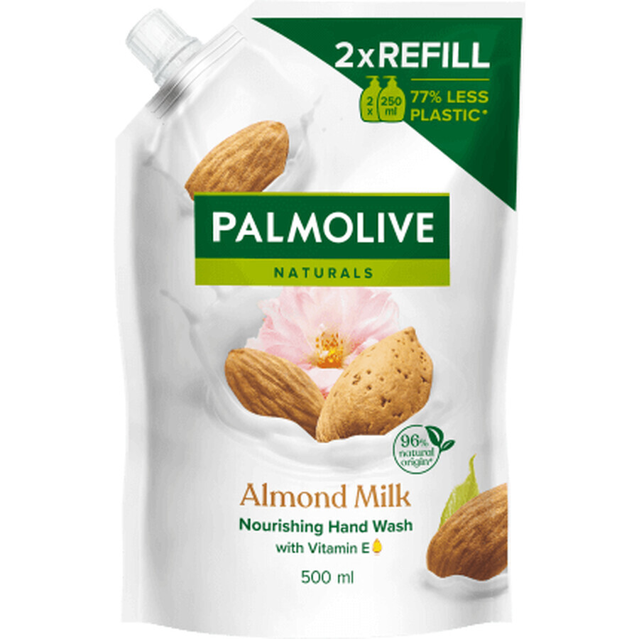 Palmolive, jabón líquido, leche de almendras, recambio, 500 ml