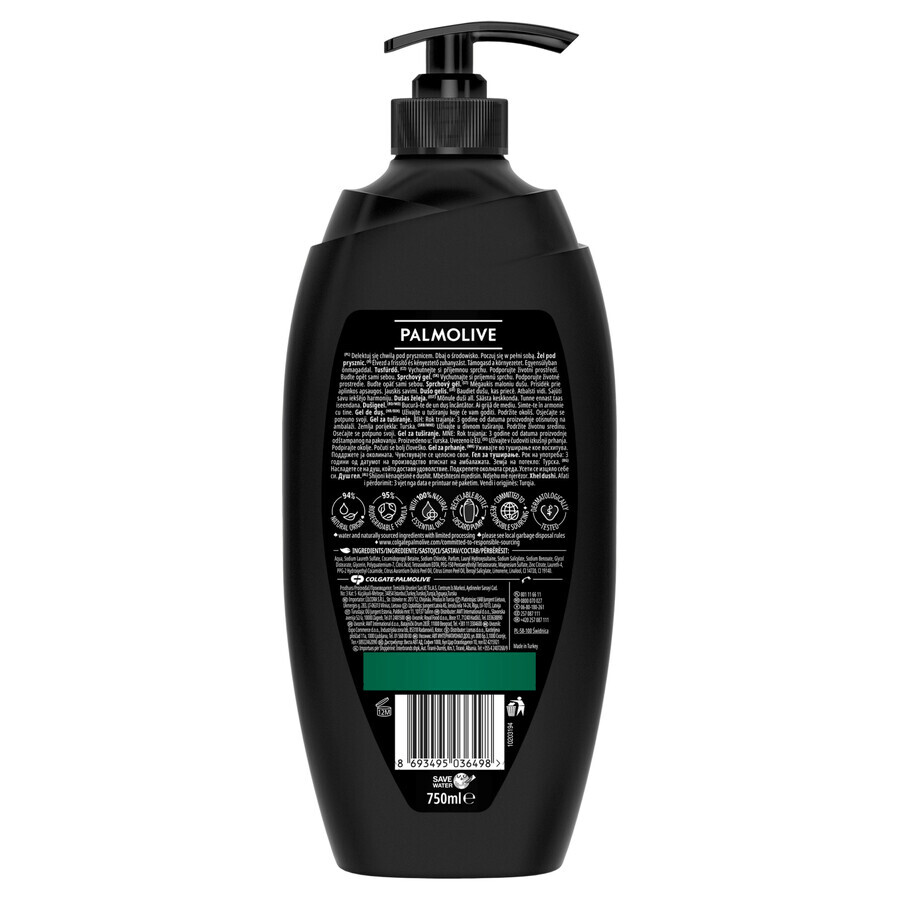 Palmolive Men, gel de ducha 3 en 1, Energizante, 750 ml