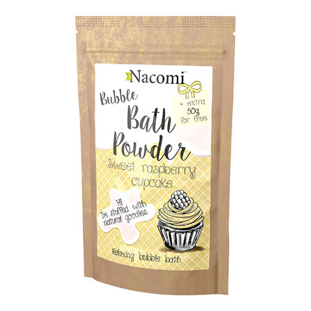 Nacomi, poudre de bain, cupcake à la framboise, 150 g