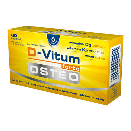 D-Vitum Forte Osteo, 60 comprimidos para chupar o tragar