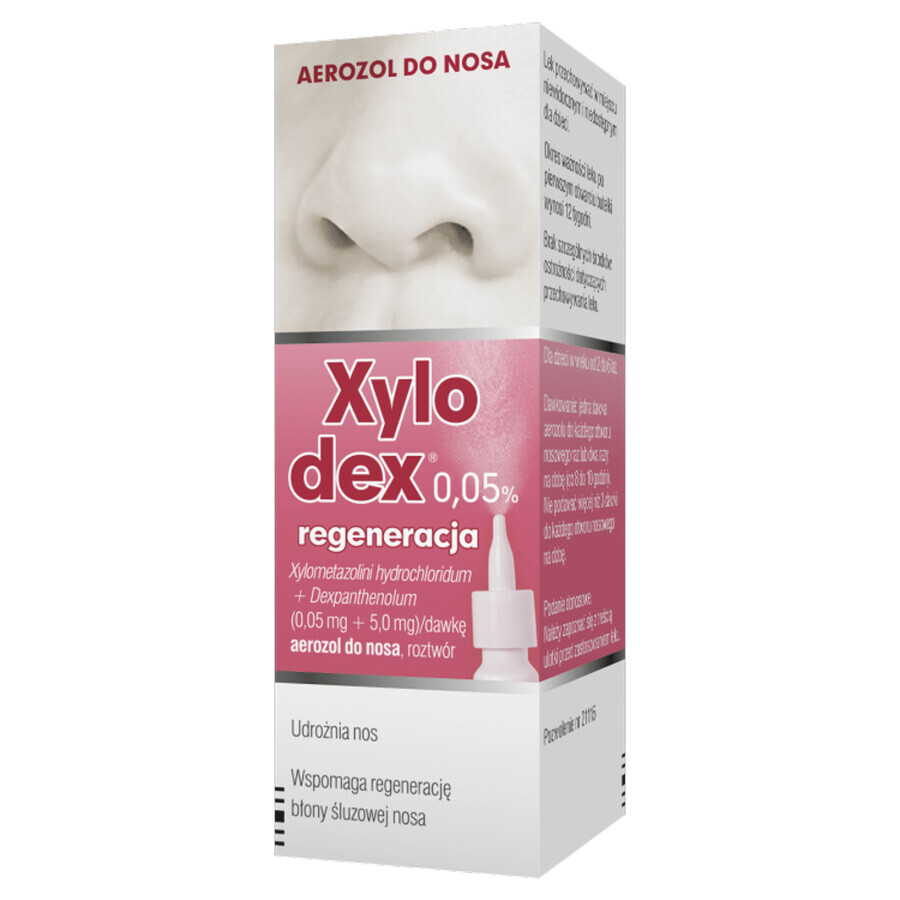 Xylodex 0,05% 0,05 mg + 5 mg, spray nasal, para niños de 2 a 6 años, 10 ml