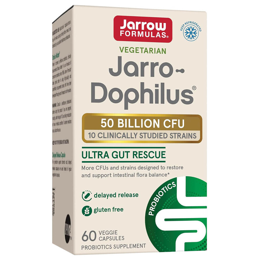 Jarrow Formulas Jarro-Dophilus, probiótico, 60 cápsulas vegetales