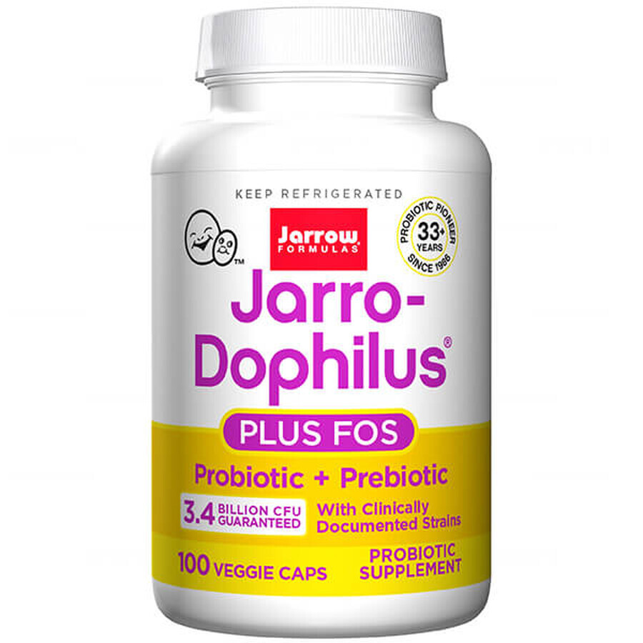 Jarrow Formulas Jarro-Dophilus + FOS, 100 cápsulas