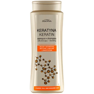 Joanna Keratin Reconstruction Shampoo for Rough, Dull, Brittle and Damaged Hair, 400ml