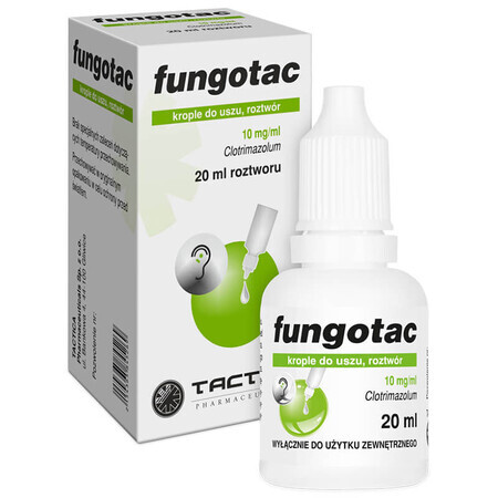 Fungotac 10 mg/ml, gotas óticas, 20 ml