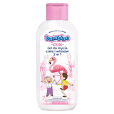 Bambino Kids, gel lavant 2-en-1 pour le corps et les cheveux, Bolek i Lolek i flamingo, dès 1 an, 400 ml