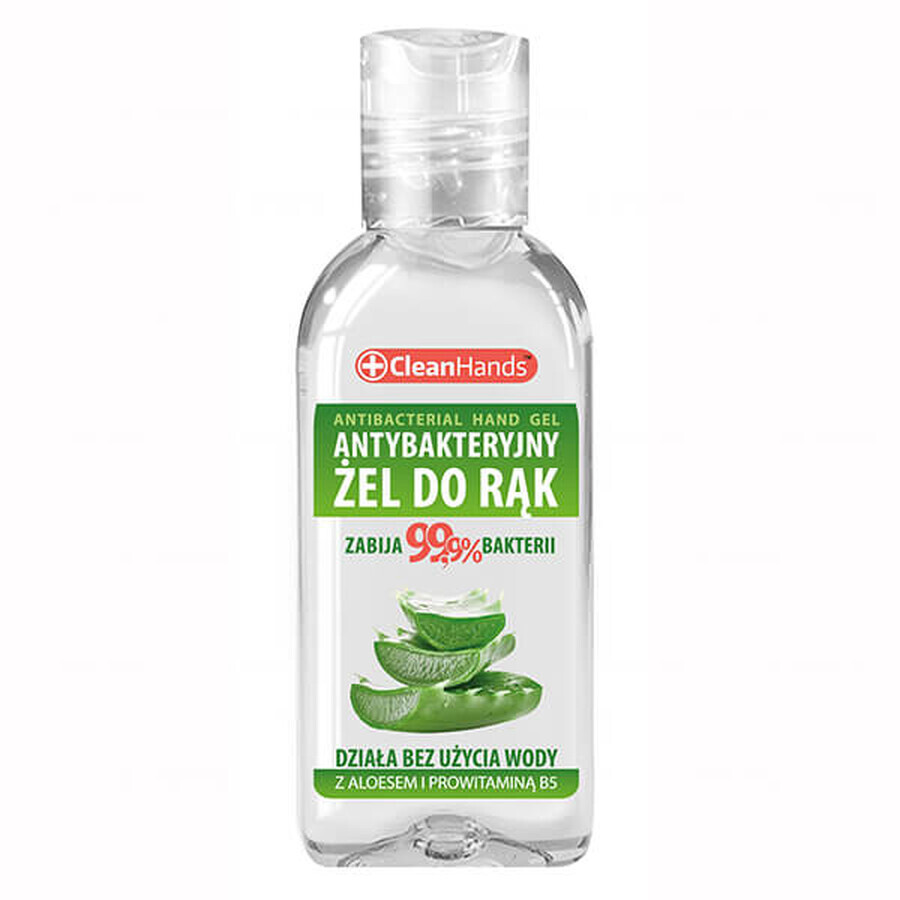 CleanHands, gel antibacteriano para manos con aloe y Provitamina B5, 50 ml