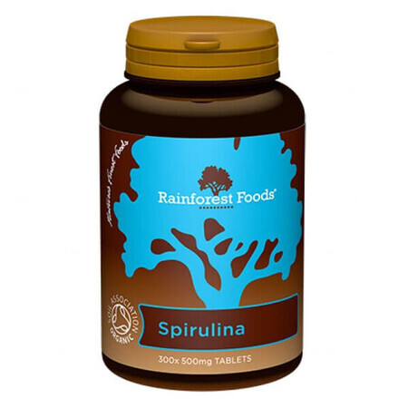 Rainforest Foods Espirulina BIO 500 mg, 300 comprimidos